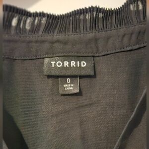 Torrid size 0 black sleeveless blouse